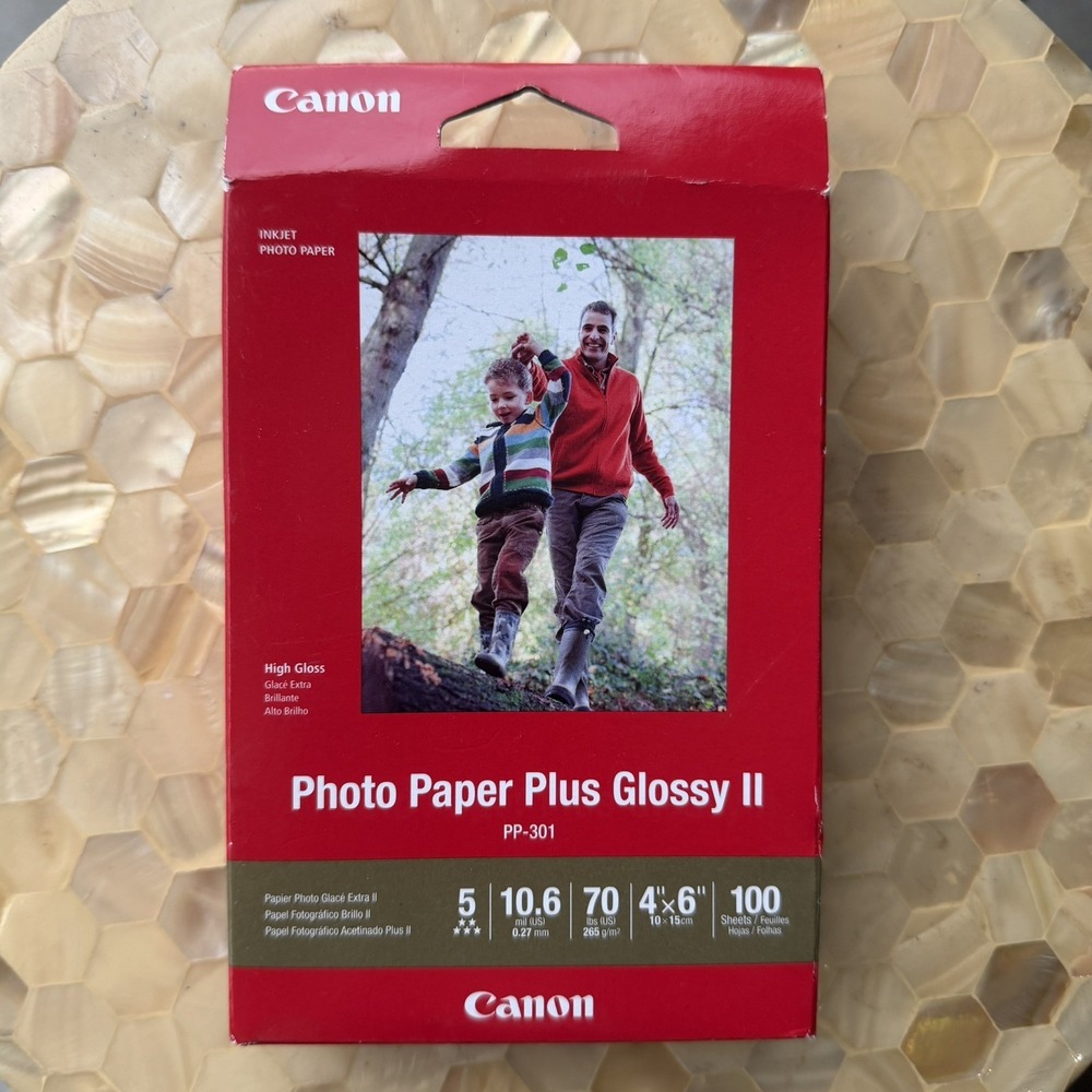 Canon Photo Paper Plus Glossy II 5" x 7" 100 Sheets 10.6 mil  PP-301